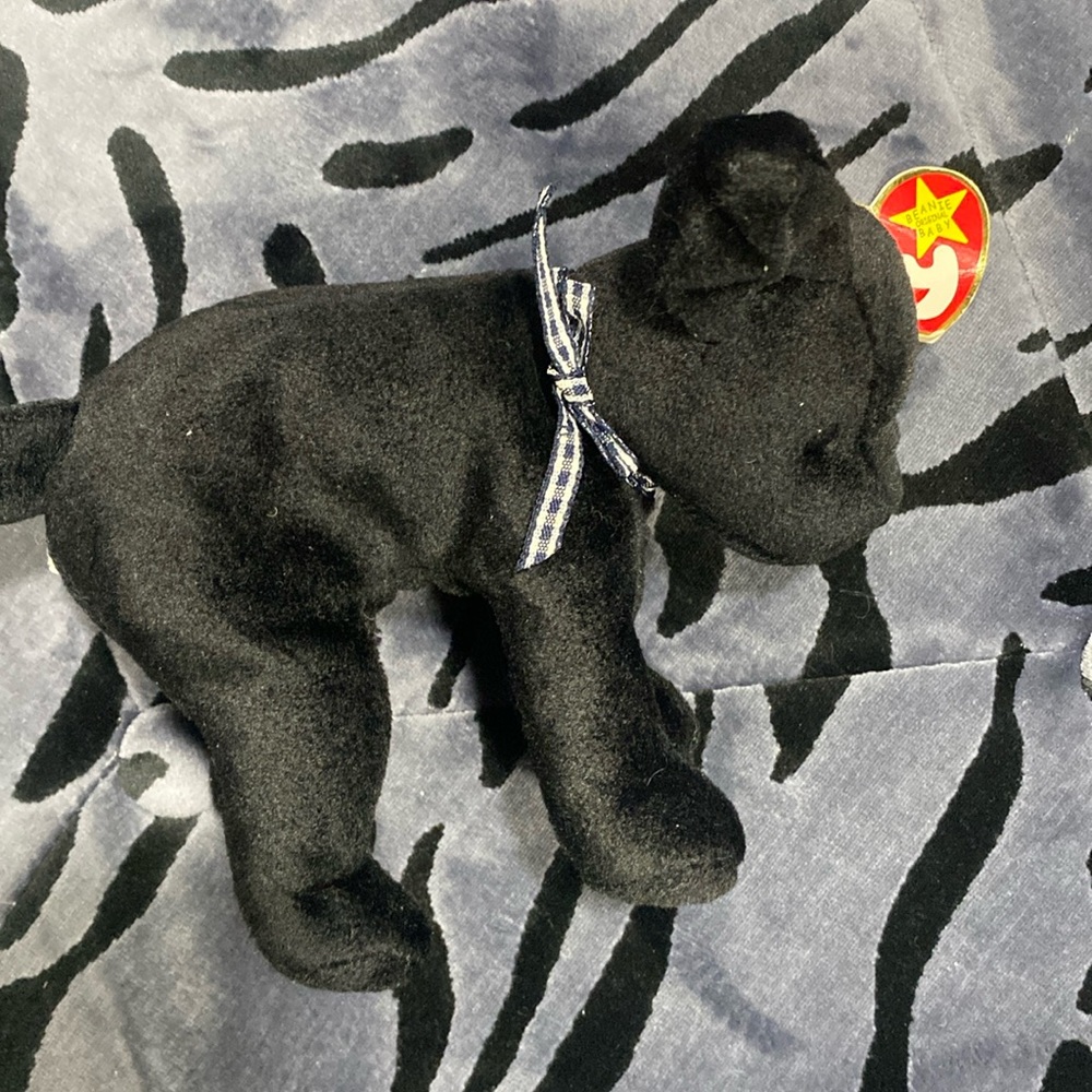 TY Beanie Baby Luke Black Lab Dog